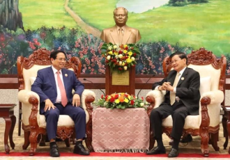 President Thongloun receives Vietnamese Prime Minister Pham Minh Chinh